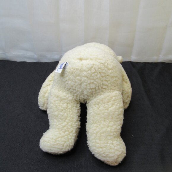 VINTAGE 1986 Russ Snuggle Bear Plush 15" Cream Ivory Teddy Fabric Softener Toy - Picture 8 of 11